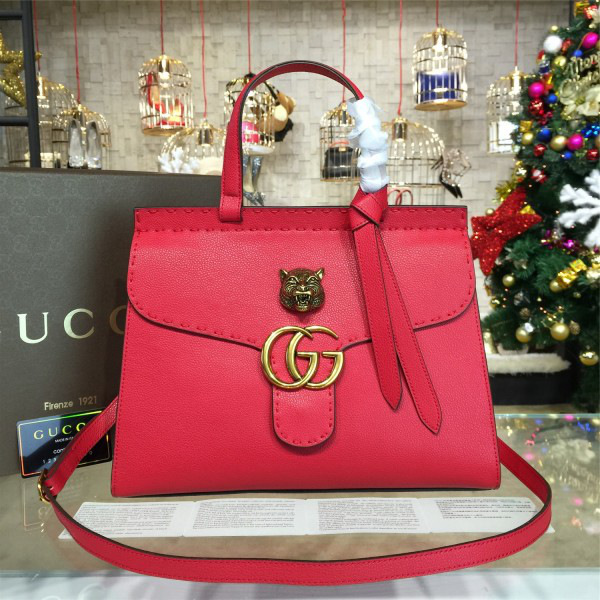 Gvc*1 gg marmont leather tote bag 2245