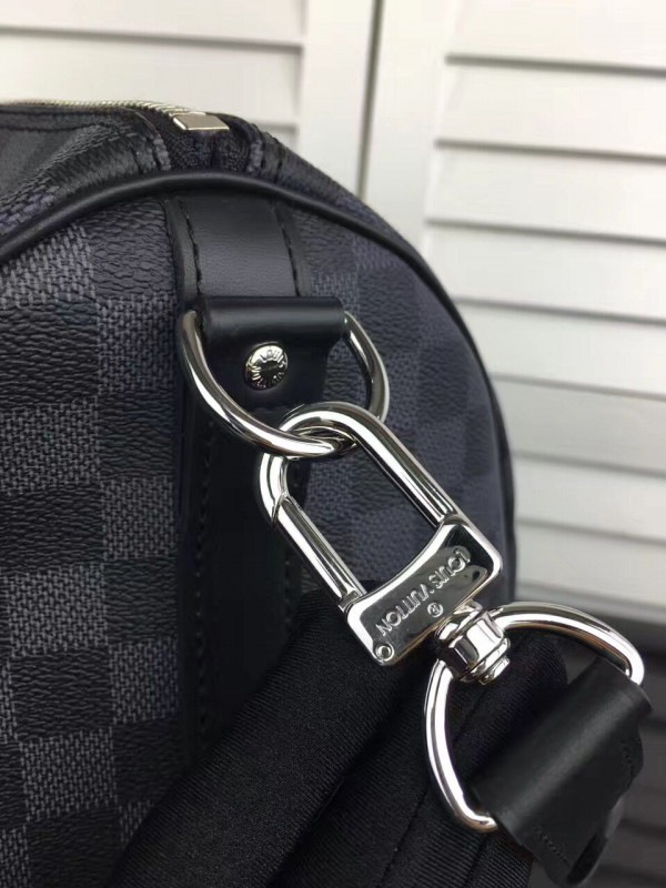 l0vis Vvtt0n keepall 55 damier graphite canvas black 3623_55cm x 31cm x 24cm