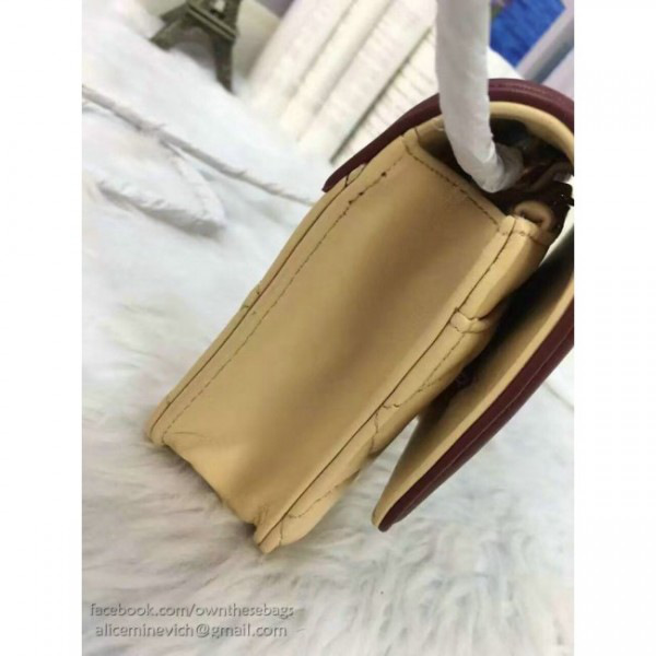 Ch**el lambskin mini chain wallet light beige a81023 vs03754