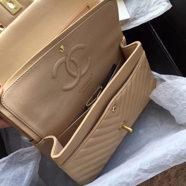 Ch**el classic handbag beige