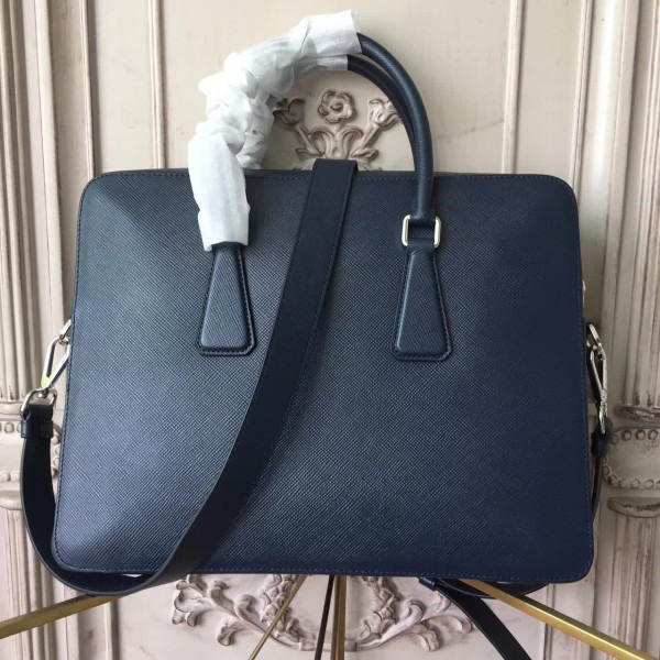 Pra*a leather briefcase 4324 36cmx6.5cmx28cm