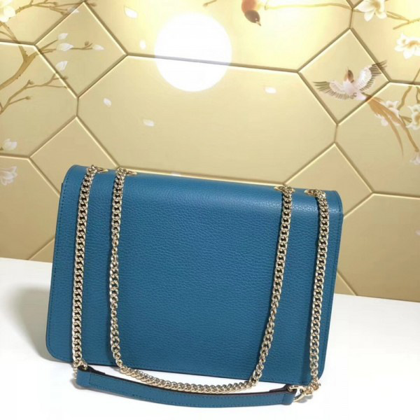 Gvc*1 gg flap shoulder bag on chain sapphire blue cohotbag 510303