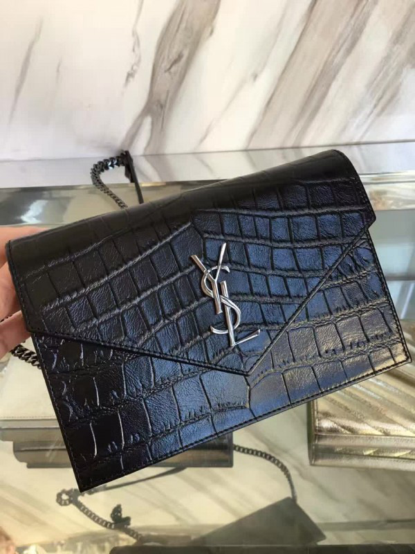 Y51 monogram kate crocodile embossed shiny leather 5029 19cm x 12.5cm x 3.5cm