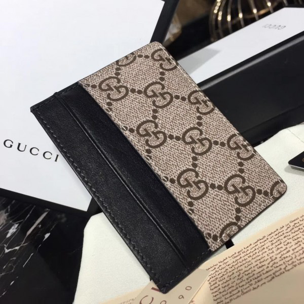 Gvc*1 gg leather card holder 02 10cmx7.5cm