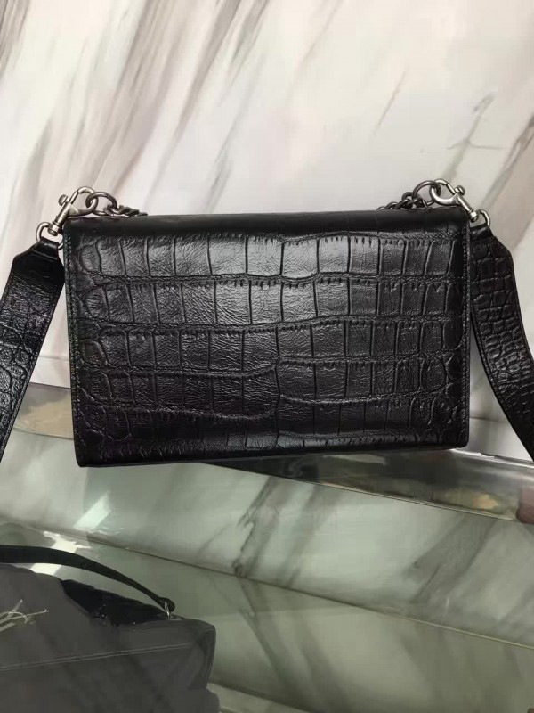 Y51 monogram kate crocodile embossed shiny leather 5023 24cm x 15.5cm x 4.5cm