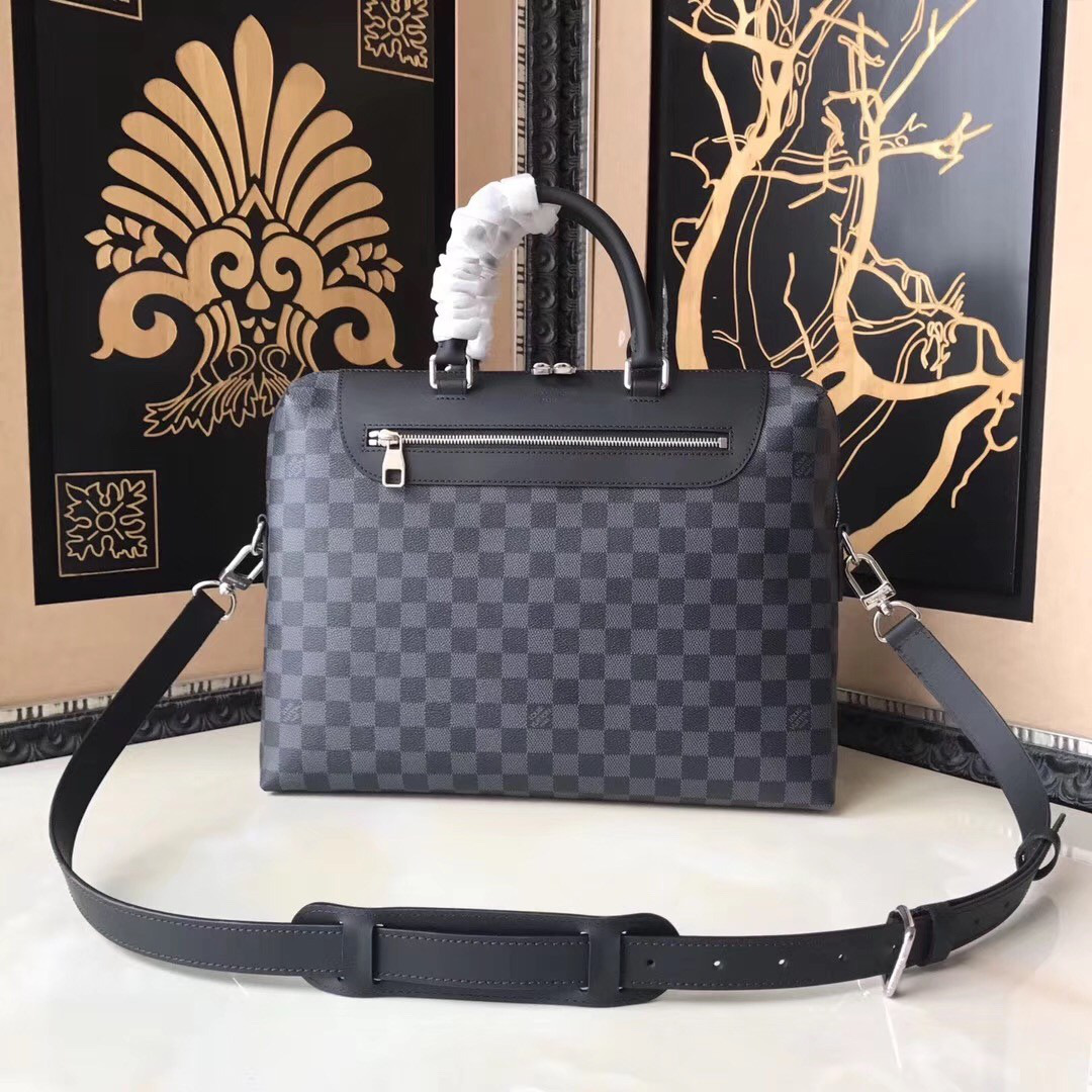 l0vis Vvtt0n porte documents  jour damier cobalt canvas 3834  37cm