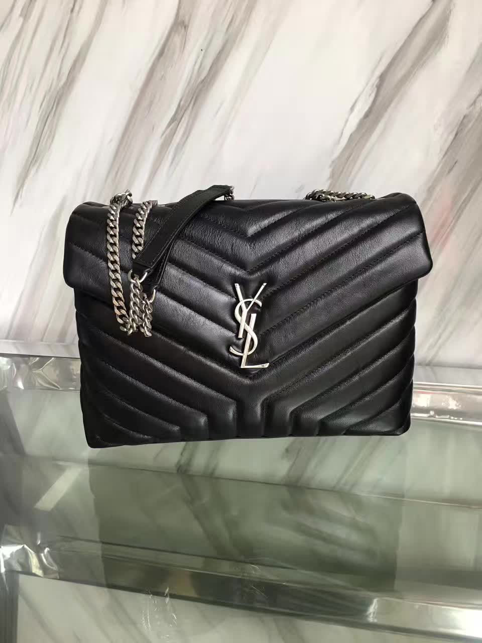 Y51 medium loulou bag black  4955 32cm x 22cm x 11cm