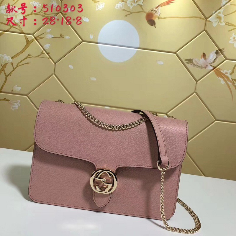 Gvc*1 gg flap shoulder bag on chain pink cohotbag 510303