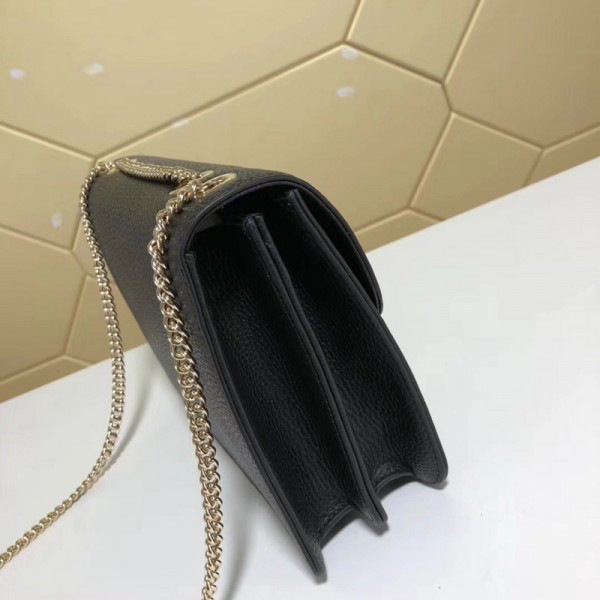 Gvc*1 gg flap shoulder bag on chain black cohotbag 510303