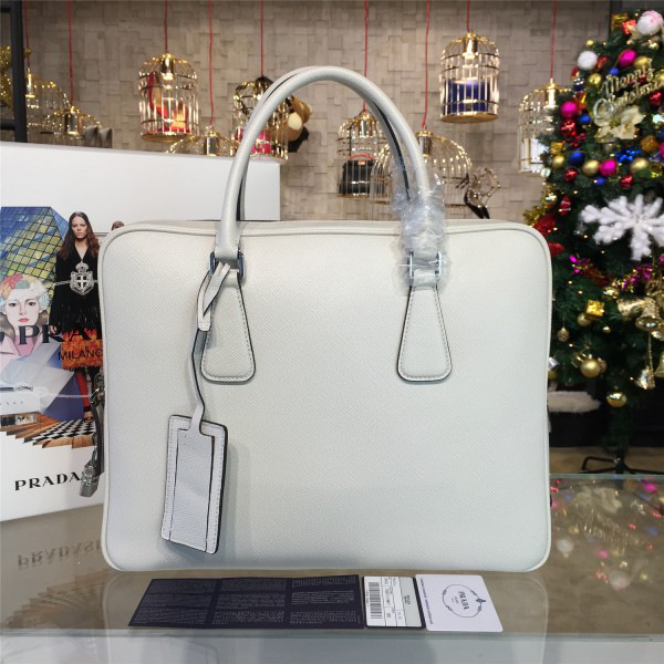 Pra*a leather briefcase 4221  37cm x 5.5cm x 29cm