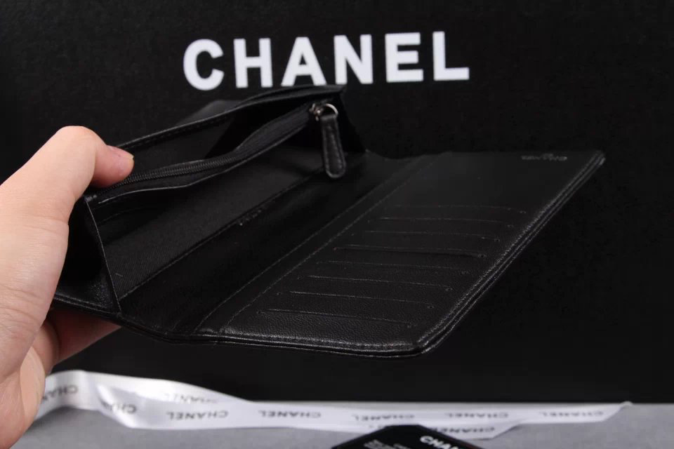Ch**el wallet a68722 black 18cm