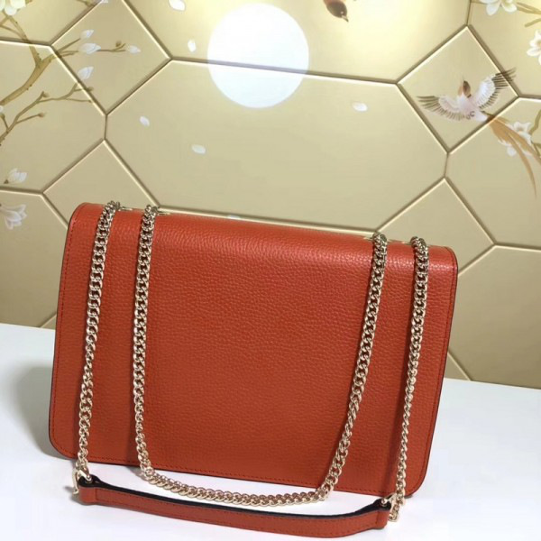 Gvc*1 gg flap shoulder bag on chain orange cohotbag 510303