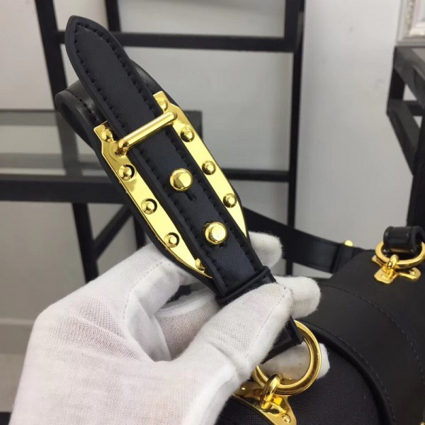 Pra*a cahier leather shoulder bag 1bd045 blue 20 x 14.5 x 8.5 cm