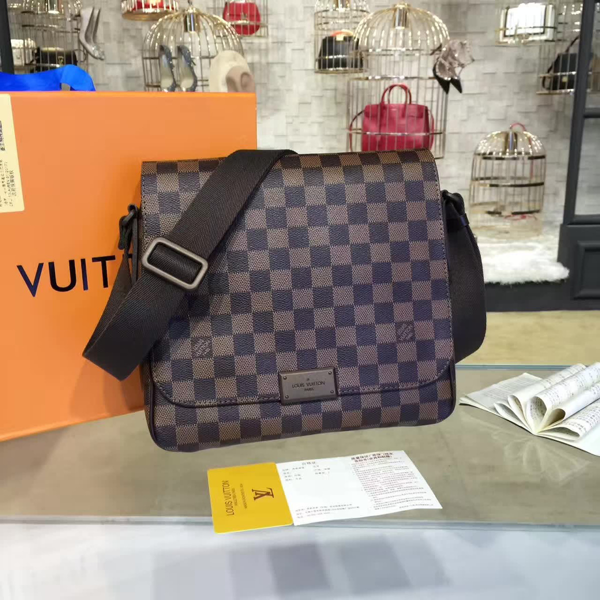 l0vis Vvtt0n damier ebene cohotbag district pm 3425