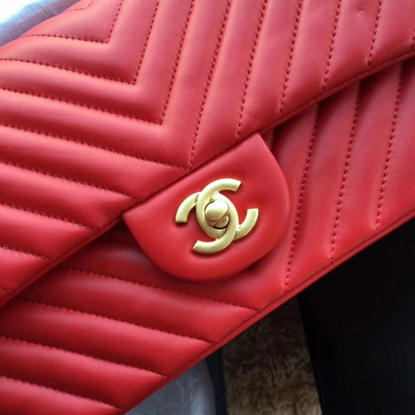 Ch**el classic handbag red