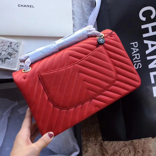Ch**el classic handbag red