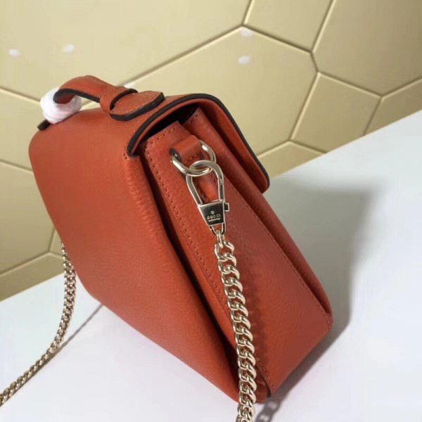 Gvc*1 gg flap shoulder bag on chain orange cohotbag 5103032