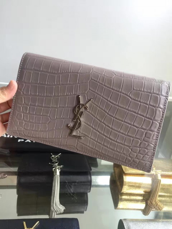Y51 monogram kate in shiny crocodile-embossed leather 5036  22.5cm x 14cm x 4cm