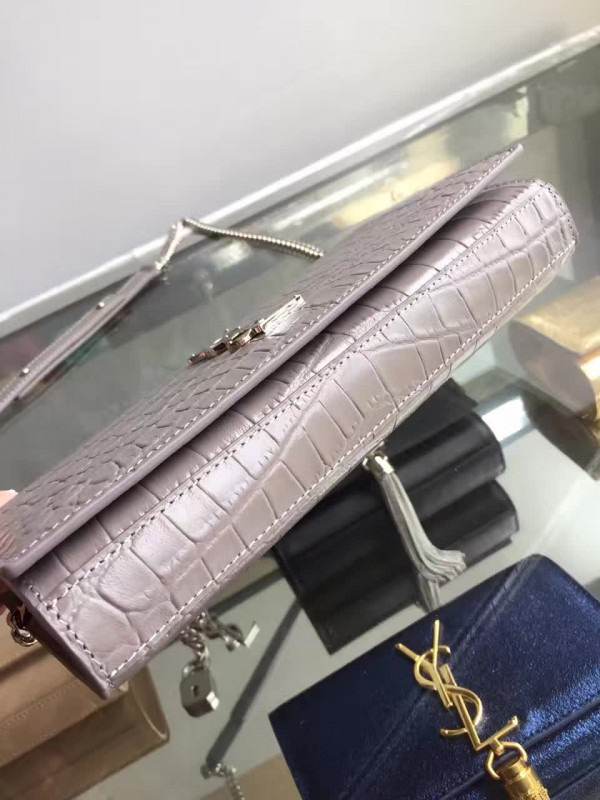 Y51 monogram kate in shiny crocodile-embossed leather 5036  22.5cm x 14cm x 4cm