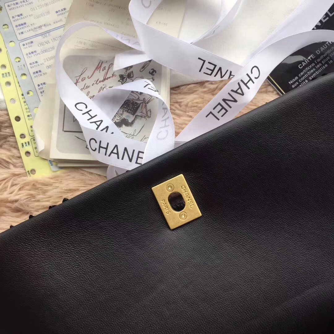 Ch**el original snake skin black 25*15*12 cm