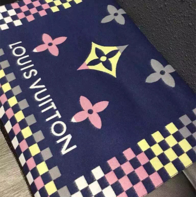 Lv cashmere long scarf a10 blue