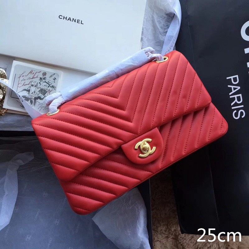 Ch**el classic handbag red