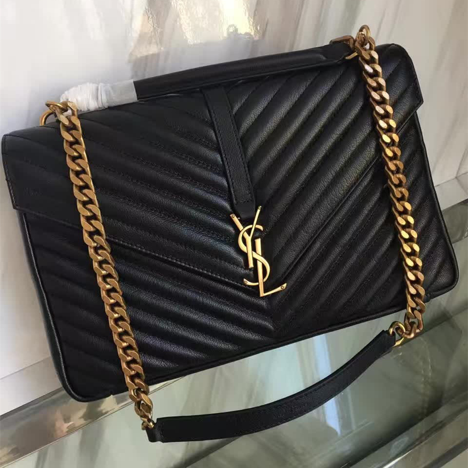 Y51 monogram college black gold 5104 32cm x 20cm x 8.5cm