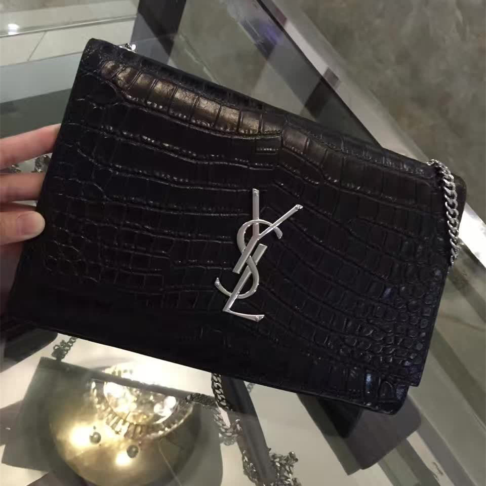 Y51 monogram kate in embossed crocodile shiny leather 5063 28.5cm x 20cm x 6.5cm