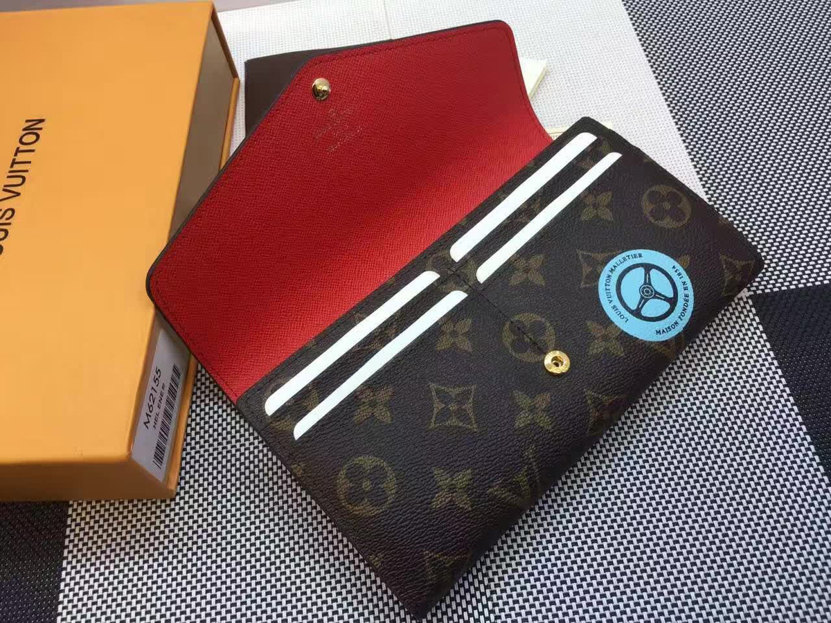 Lv envelope wallet m62147 red_19.0x10.0x2.0cm