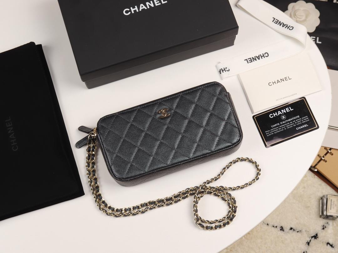 Ch**el 2019 new chain bag black 10×19×4cm