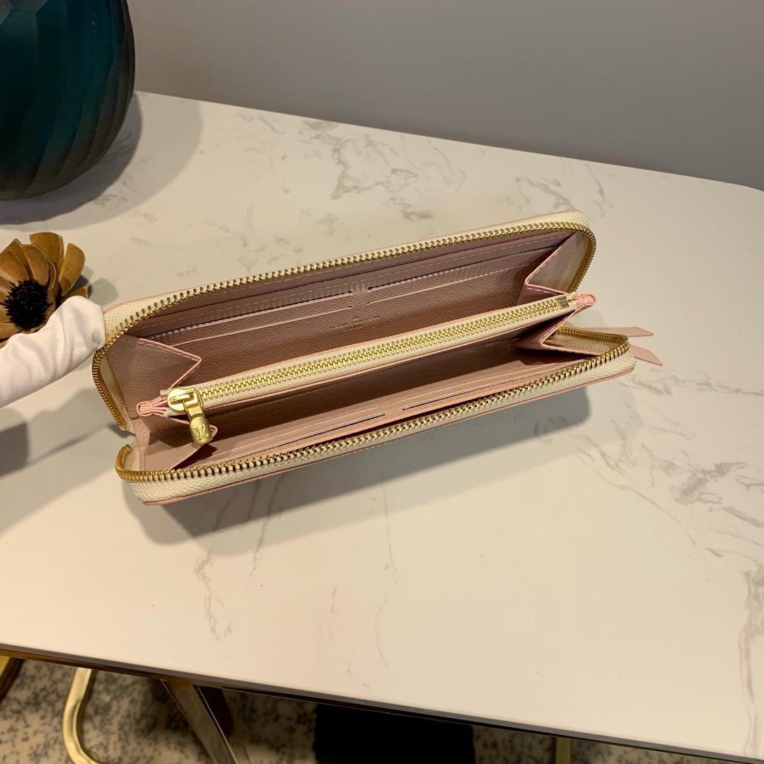 Lv clémence wallet rivet inlay damier ebene pattern monogram canvas_19.5x 9.0x 1.5 cm