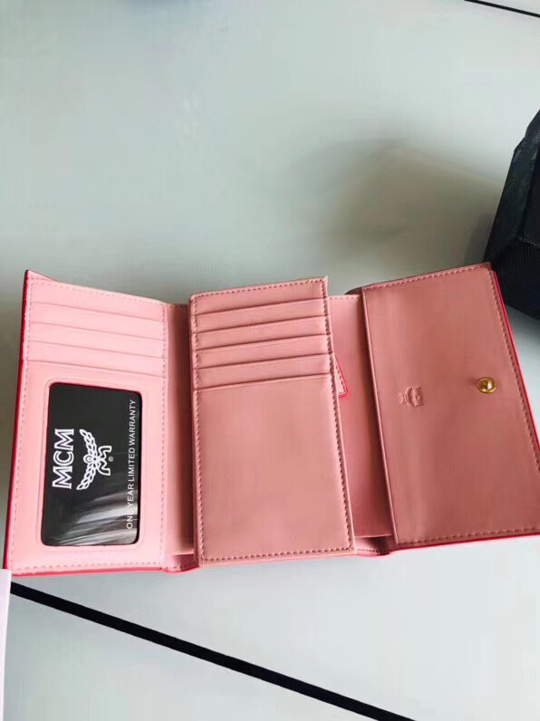 MCM wallet b8803 pink  14.5*9.3cm