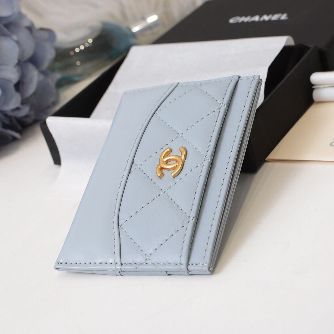 Ch**el card case blue