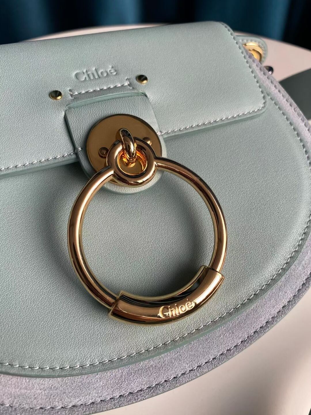 Chloe leather nile light blue 19.5cm x 6.5cm x 16cm