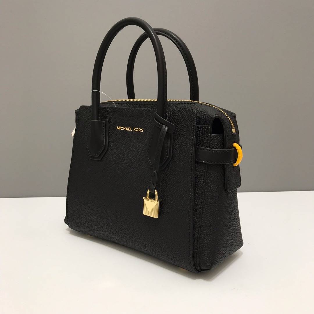 Mercer Medium Pebbled Leather Belted Satchel 27 x 20 x 11cm