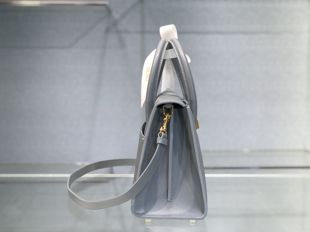 D10r medium st honorÉ tote gray grained calfskin m9321umba 25 x 19 x 12 cm