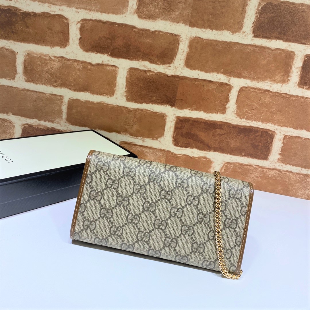 Gvc*1 horsebit 1955 wallet with chain gg svp*me 62189292tcg 19 x 10 x 2.5 xm