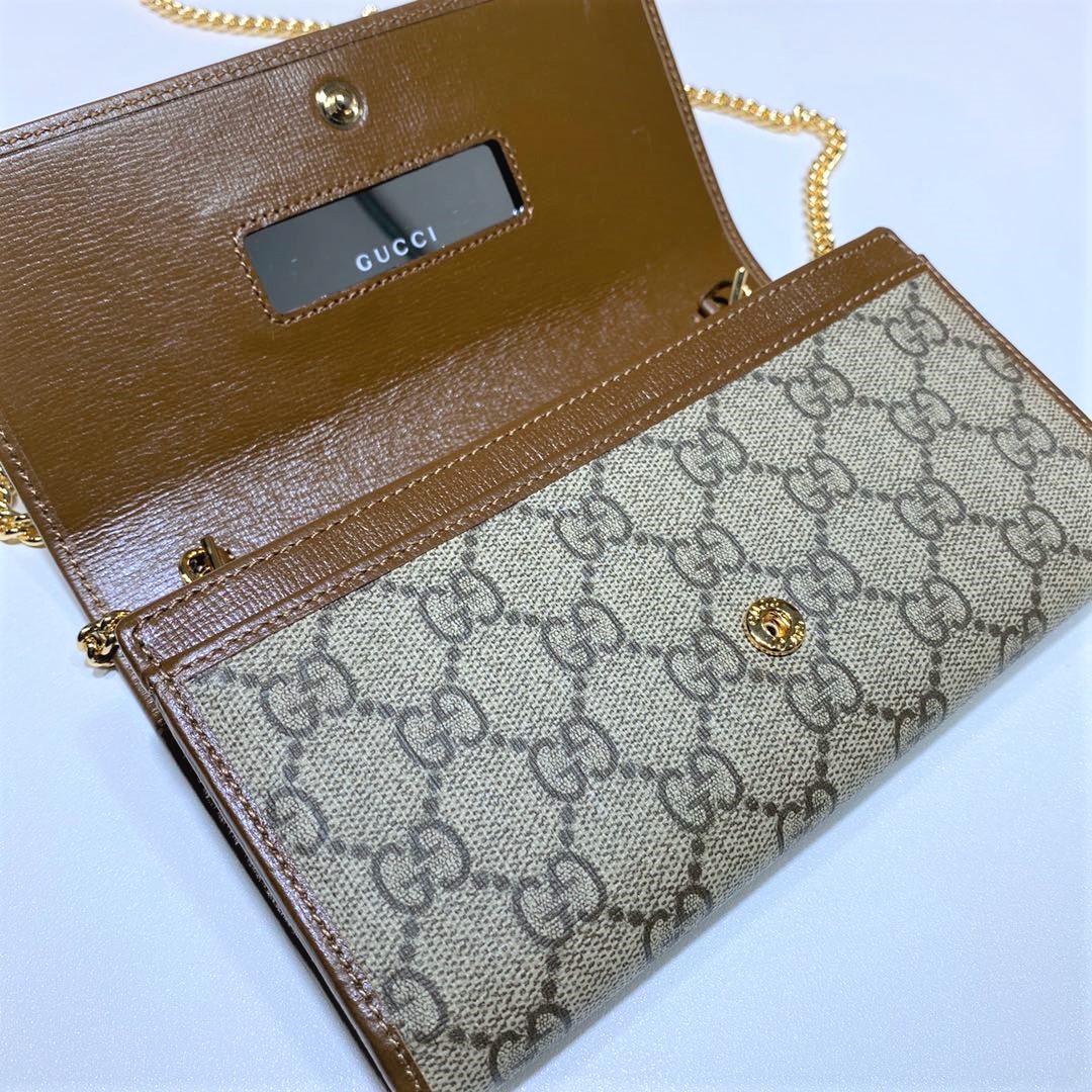 Gvc*1 horsebit 1955 wallet with chain gg svp*me 62189292tcg 19 x 10 x 2.5 xm