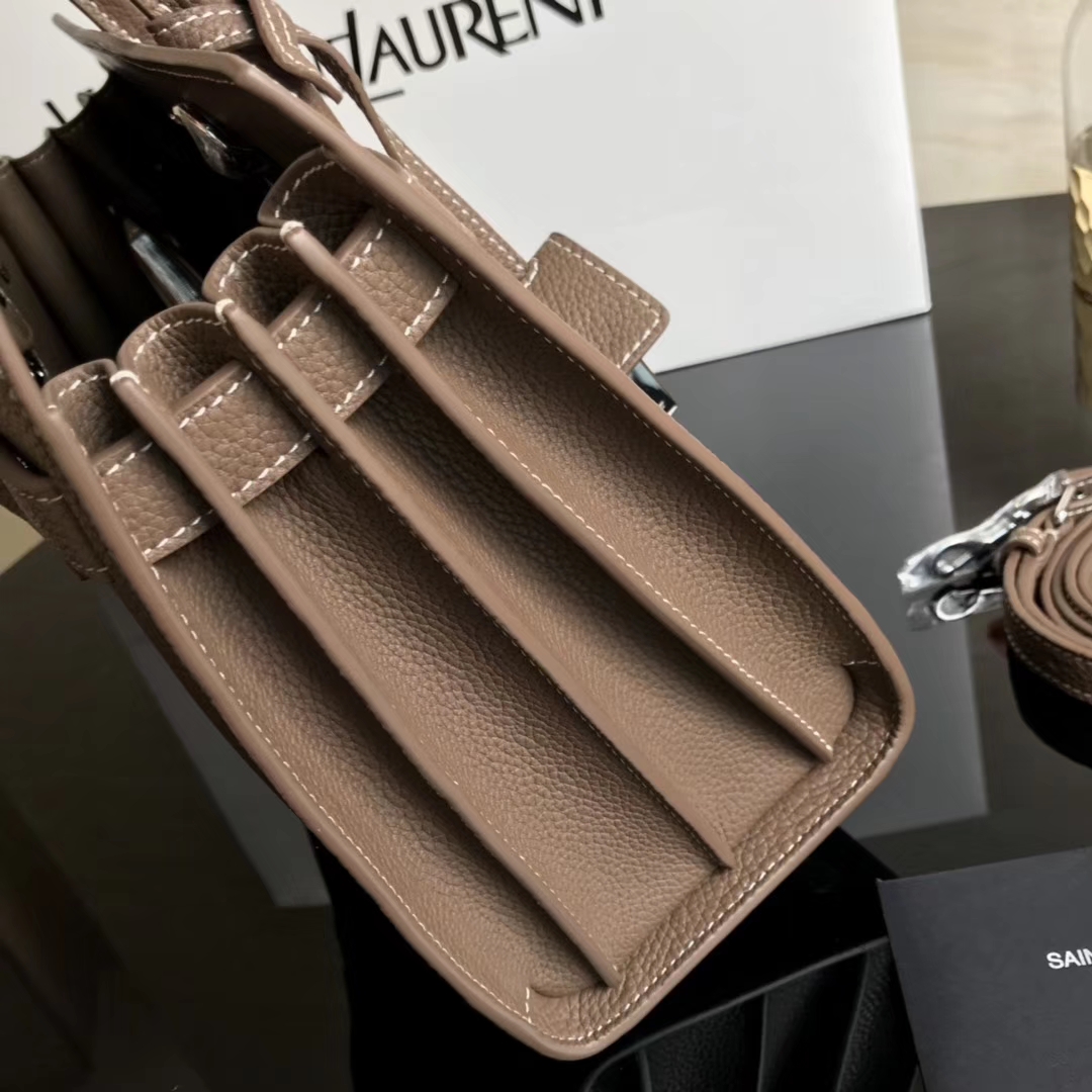 Y51 classic sac de jour baby in grained leather  dark beige 421863 26 x 20.5 x 12.5 cm