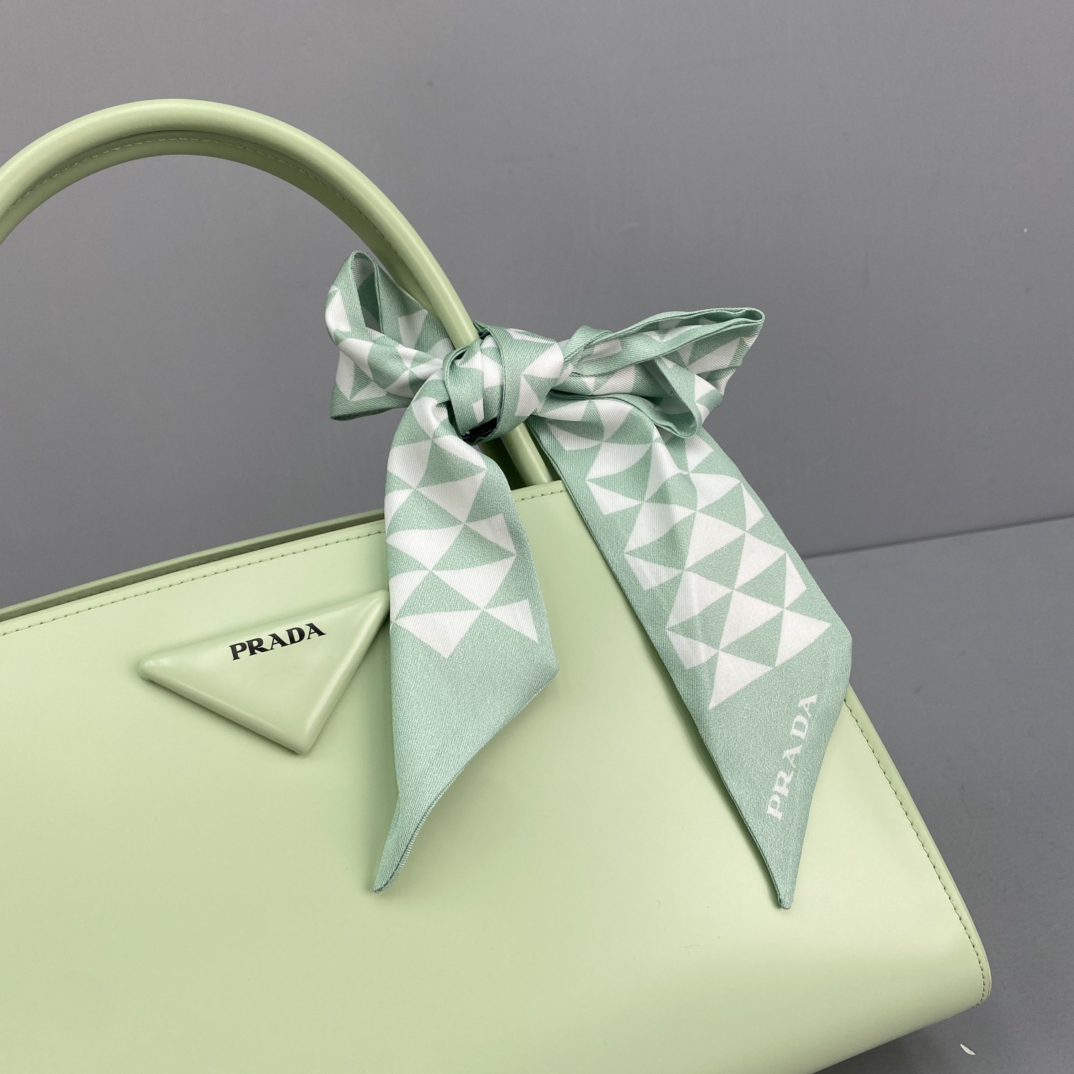 Pra*a miuccia x raf simons lime green blue 33 x 18 x 13.5 cm