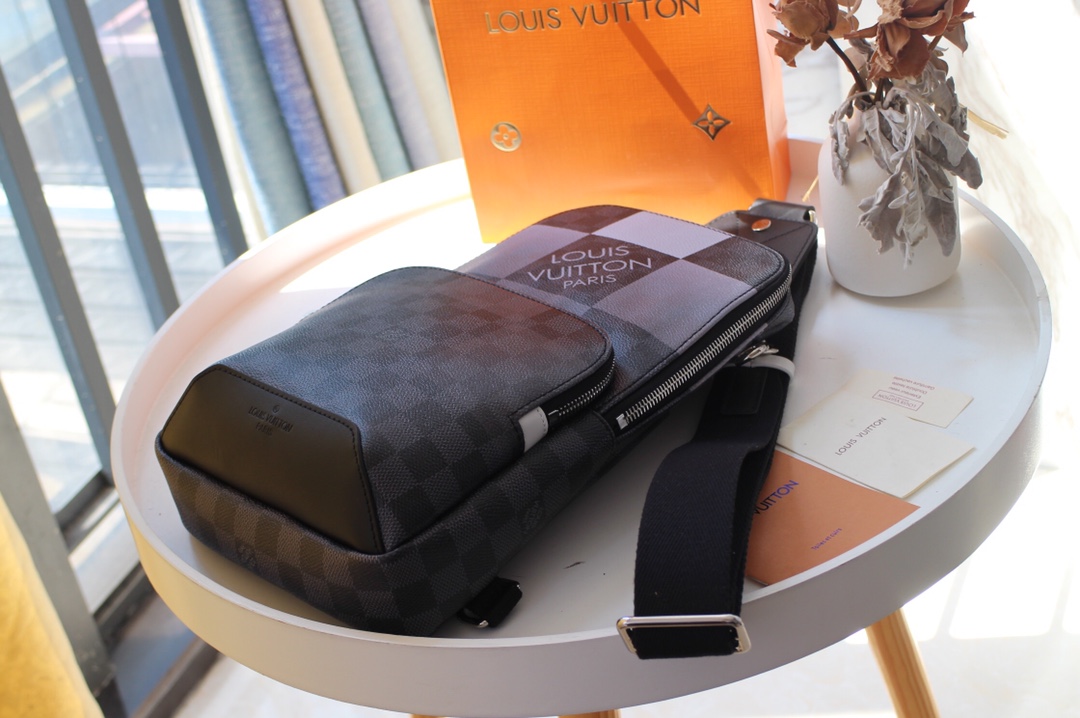 l0vis Vvtt0n avenue sling bag damier graphite giant canvas brown n40403 20 x 31 x 10cm