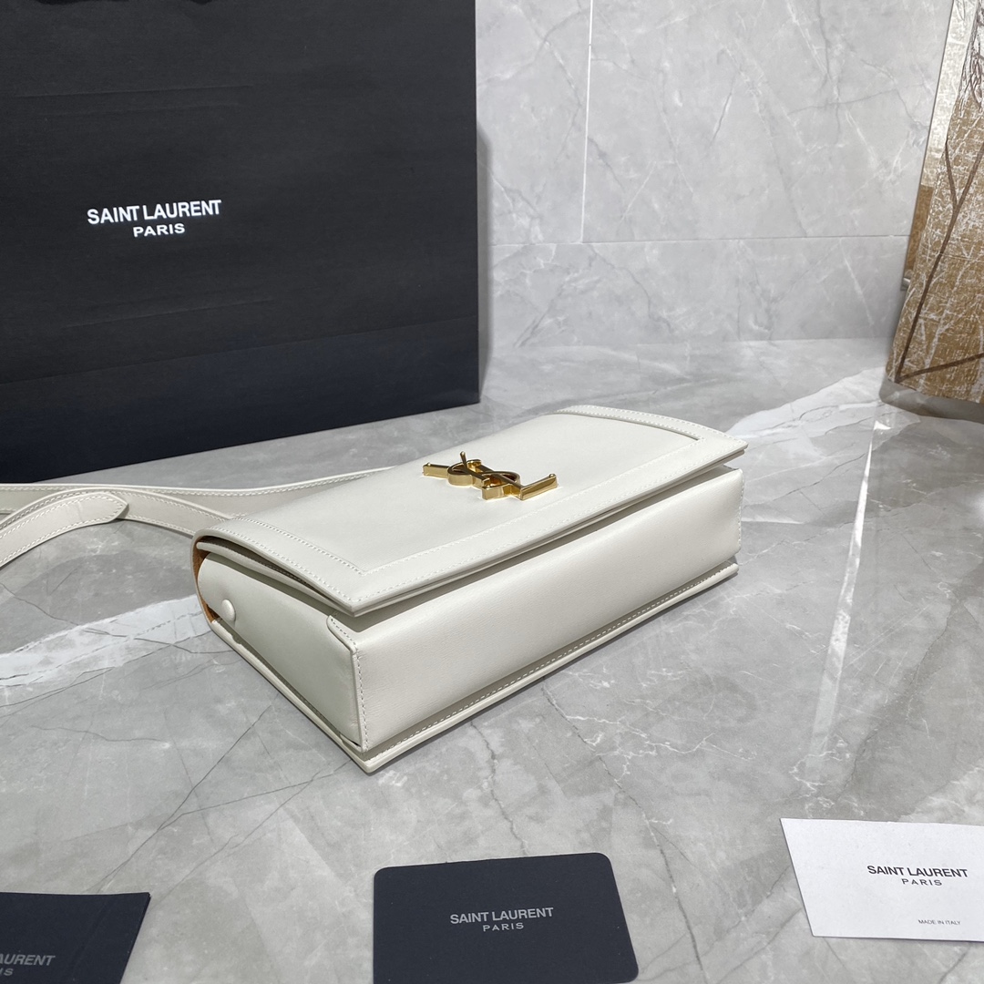 Y51 book bag in smooth leather white 532756  24 × 14 × 8 cm