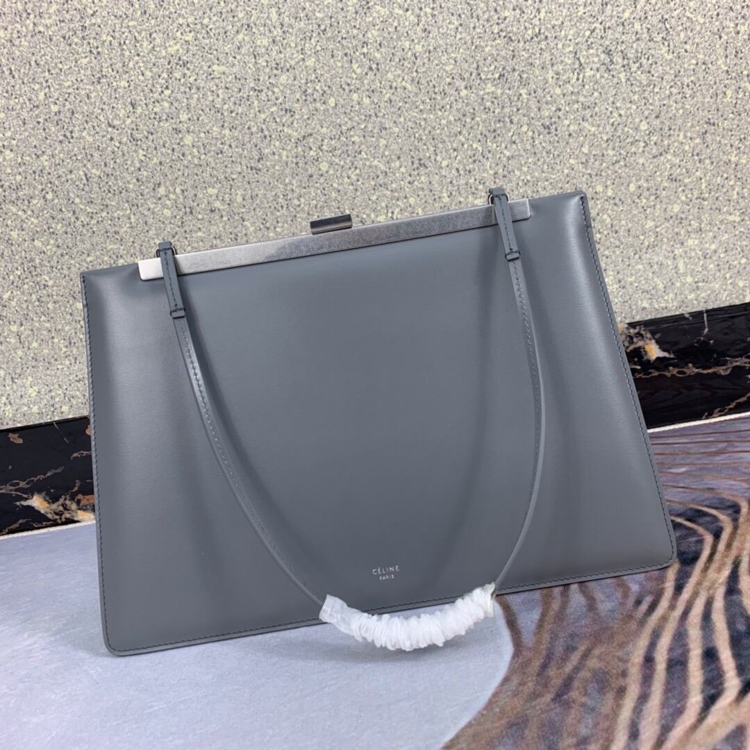 Ce1i*e soft medium clasp bag grey 184703 33 x 22 x 10 cm