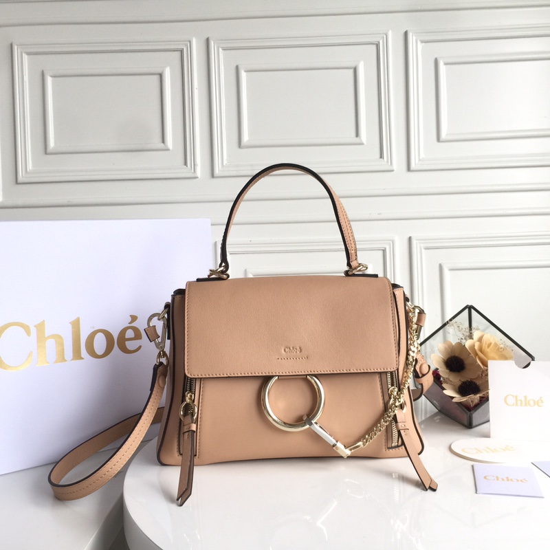 CHLOÉ MEDIUM FAYE DAY BAG Blush Nude CHC17WS321HGJ23W 32.5 x 25 x 13 cm