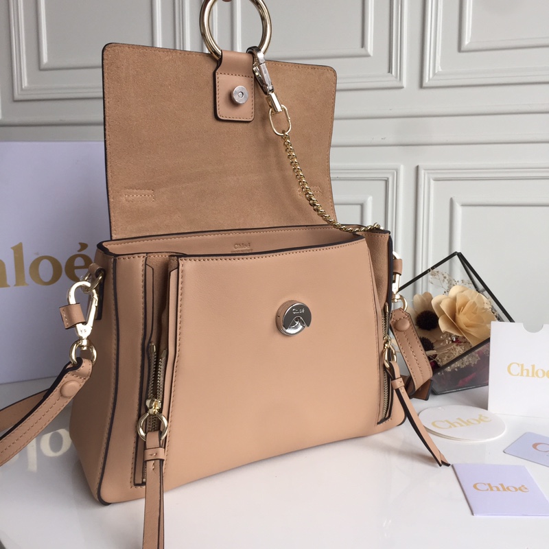 CHLOÉ MEDIUM FAYE DAY BAG Blush Nude CHC17WS321HGJ23W 32.5 x 25 x 13 cm