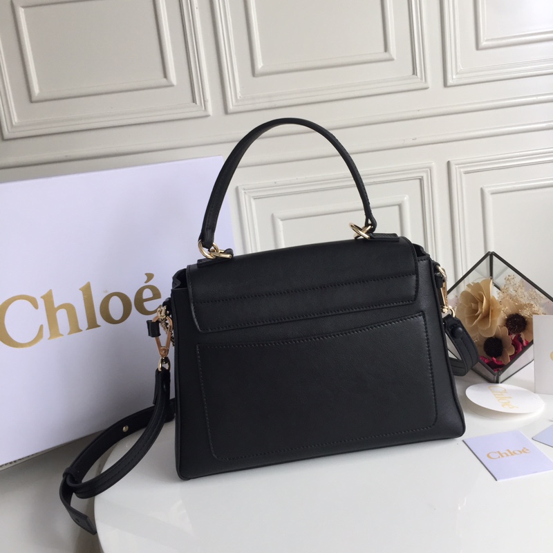 CHLOÉ MEDIUM FAYE DAY BAG Black CHC17WS321HGJ001 32.5 x 25 x 13 cm