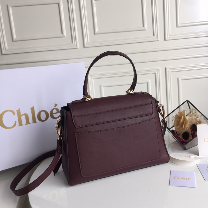 CHLOÉ MEDIUM FAYE DAY BAG Carbon Brown CHC17WS321HGJ27V 32.5 x 25 x 13 cm