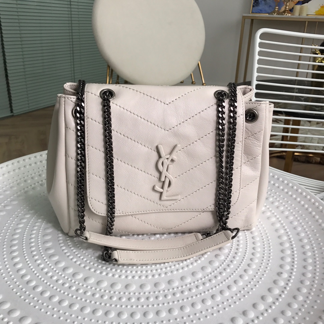 Y51 nolita small bag in vintage leather blanc vintage 22 x 17.5 x 13 cm