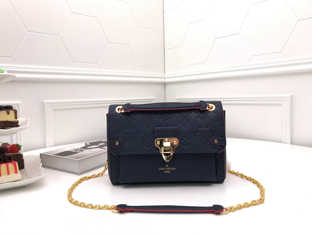 l0vis Vvtt0n vavin pm monogram empreinte leather marine rouge m52271 26 x 20 x 8 cm