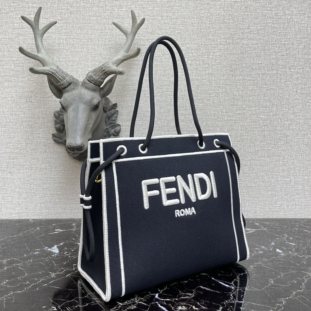 F**di medium roma tote bag black 8bh380aei1